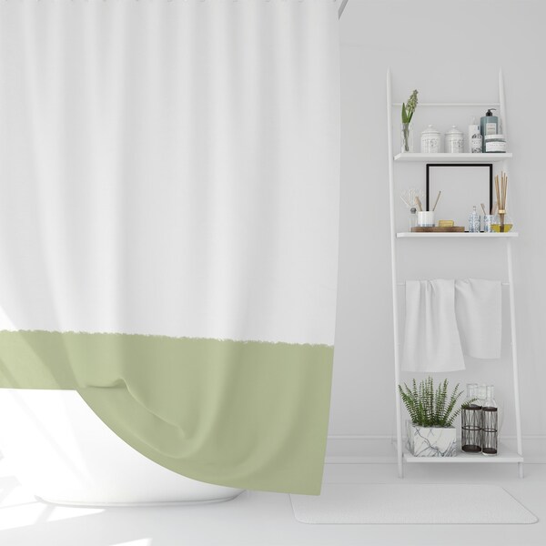 Green Shower Curtain Etsy