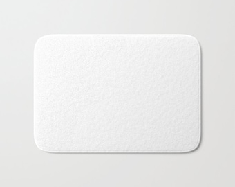 White Bath Mat | Minimalist White Solid Color | White Shower Mat | Bath Mat White