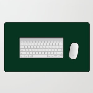 Forest Green Desk Mat | Dark Green Office Mat | Deep Green Game Pad | Green Mouse Pad