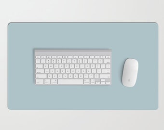 Powder Blue Desk Mat | Steel Blue Desk Mat | Blue Office Desk Mat | Game Pad Blue | Mouse Pad Light Blue