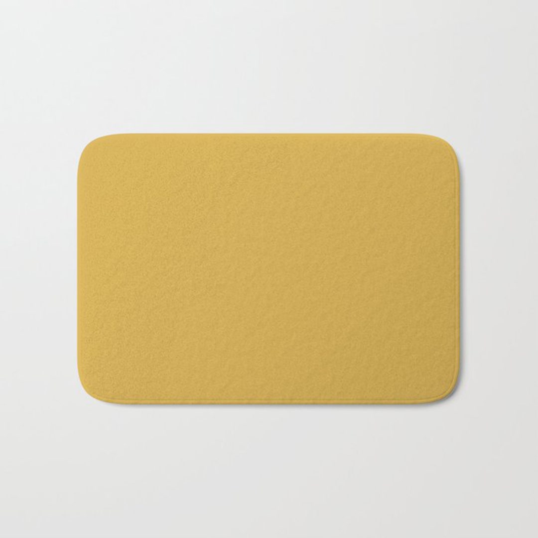 Mustard Yellow Bath Mat Solid Yellow Bath Mat Bath Mat Mustard Etsy