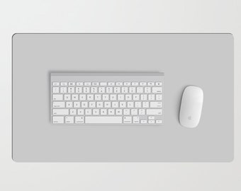 Gray Desk Pad | Light Gray Mouse Pad | Gray Office Mat