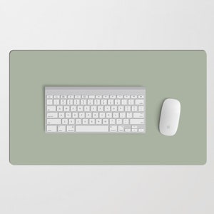 Desert Sage Desk Mat | Sage Green Desk Pad | Solid Green Game Pad | Sage Green Mouse Pad