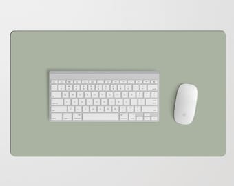 Desert Sage Desk Mat | Sage Green Desk Pad | Solid Green Game Pad | Sage Green Mouse Pad