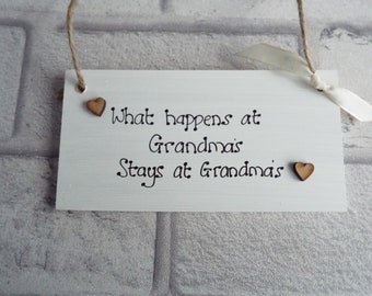Grandma's House Rules Sign, Handmade Wooden Plaque