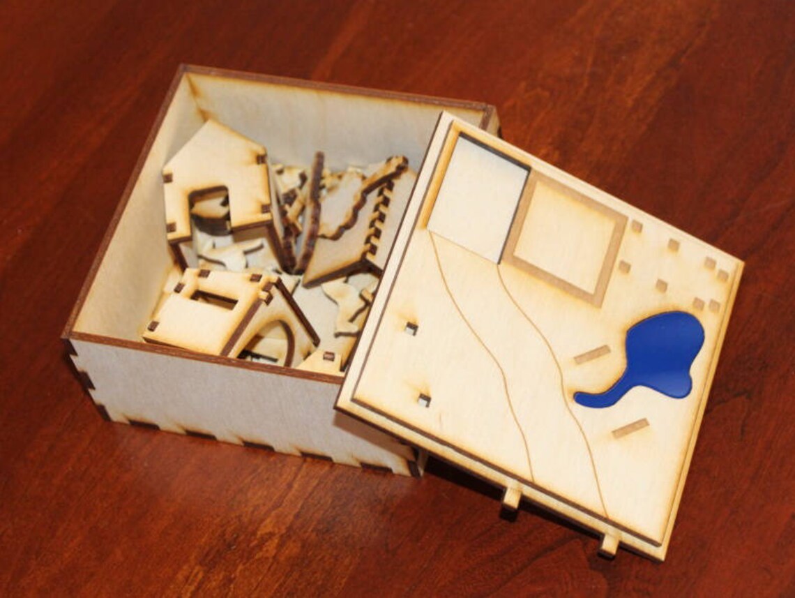 Wooden Miniature Toy Box Farm Personalized Laser Cut Etsy Hong Kong