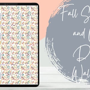 Digital Art - Fall Themed Lines and Squiggles Digital Wallpaper