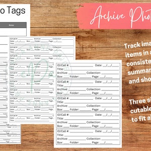 Archive Visit Photo Tag Kit