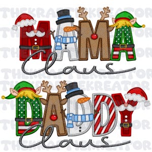 Familie Weihnachten, Bruder, Schwester, Mama, Papa, Mimi, Papa, Oma, Opa, CLAUS, DTF