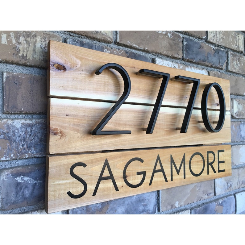 Modern Address Plaque Address Plaque Personalized Home Etsy