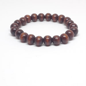 Brown Wood Bead Bracelet