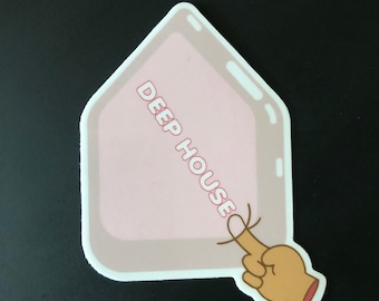 dj sticker Deep House Sticker 3X3 Glossy Vinyl
