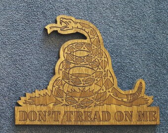 Don't Tread On Me Wood Plaque