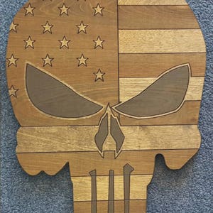 Punisher Navy Seals Wood Patch – Patriot Wood