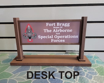 Ft Bragg commemorative sign replica