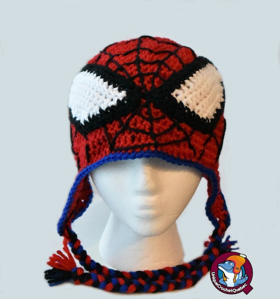 crochet spiderman hat