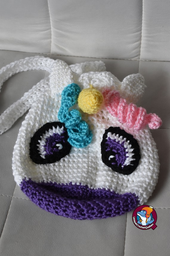 crochet unicorn bag