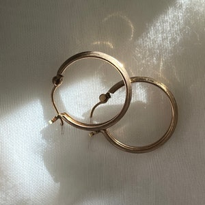 Gold hoop earring