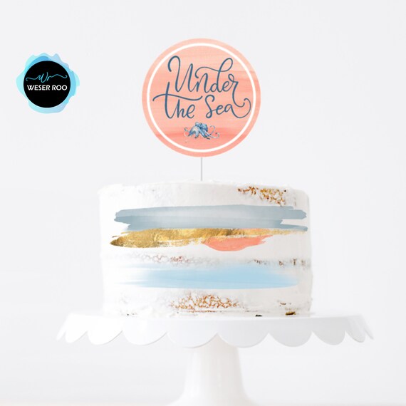 Under The Sea Baby Shower Cake Topper Food Picks Nautical Etsy Australia