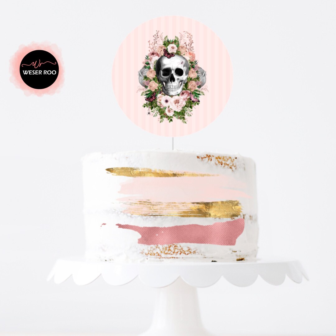 Cursed Garden Halloween Cake Topper Vintage Shabby Chic Sticker Tags ...