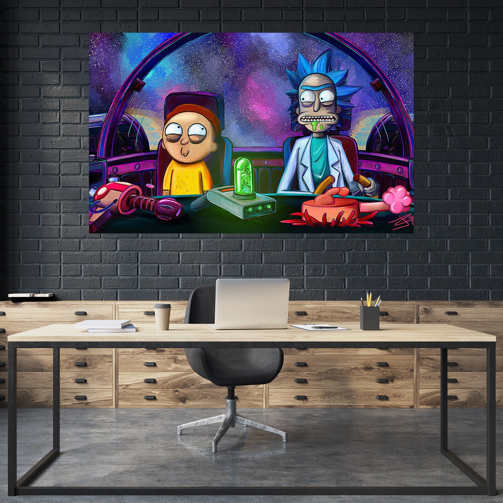 Rick And Morty Wall Art Wubalubadubdub Premium Gallery Etsy