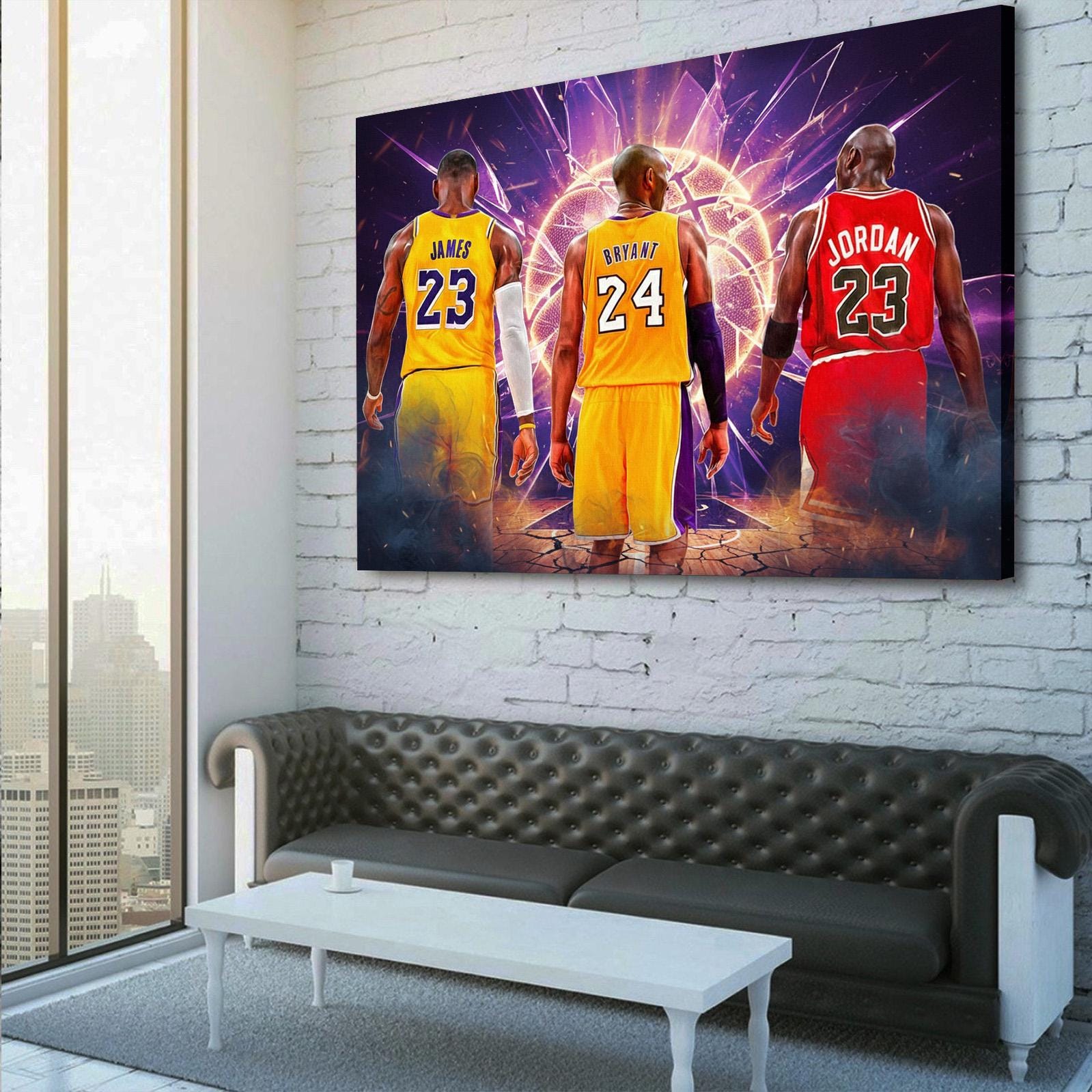 jordan kobe lebron painting