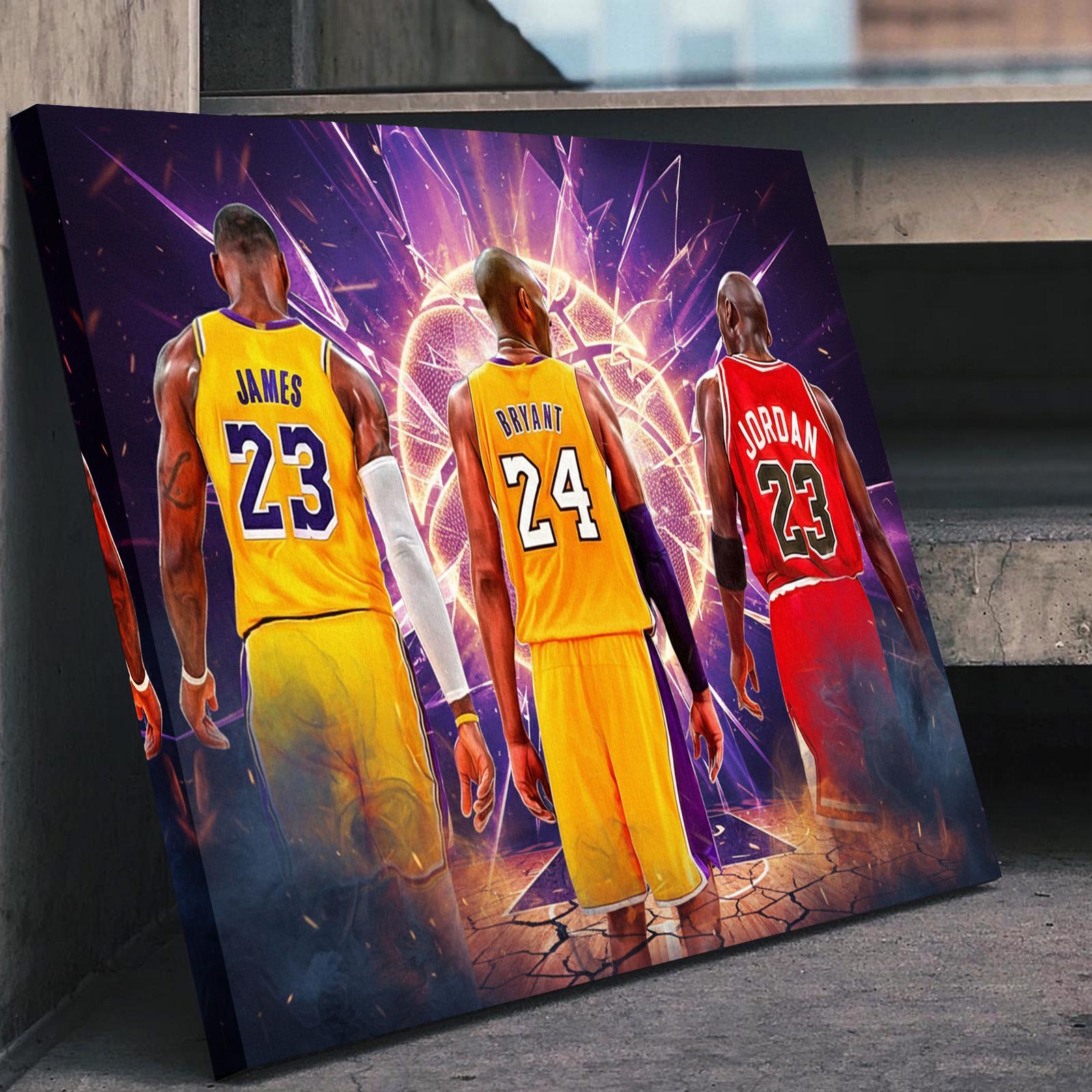 jordan kobe lebron painting