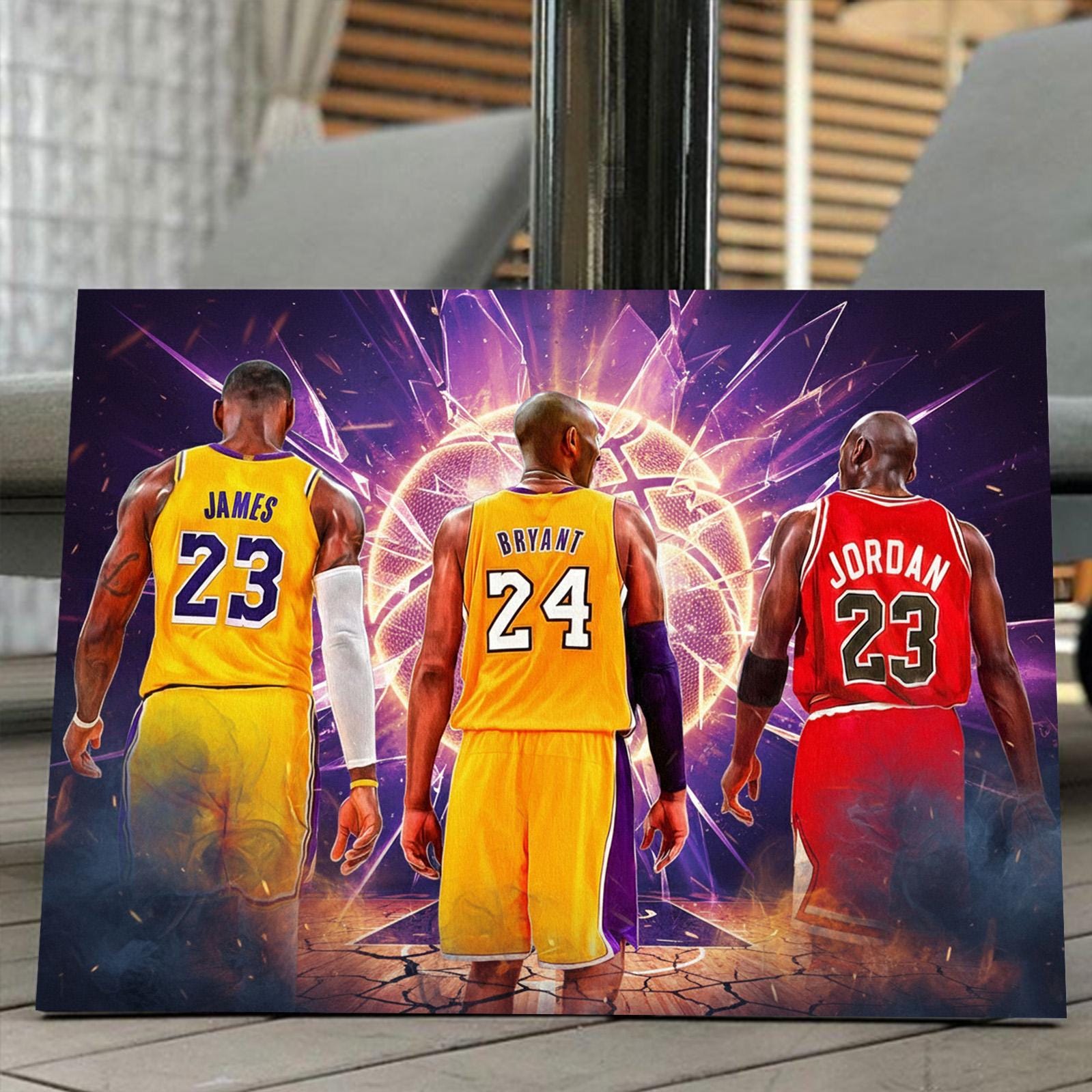 kobe lebron painting
