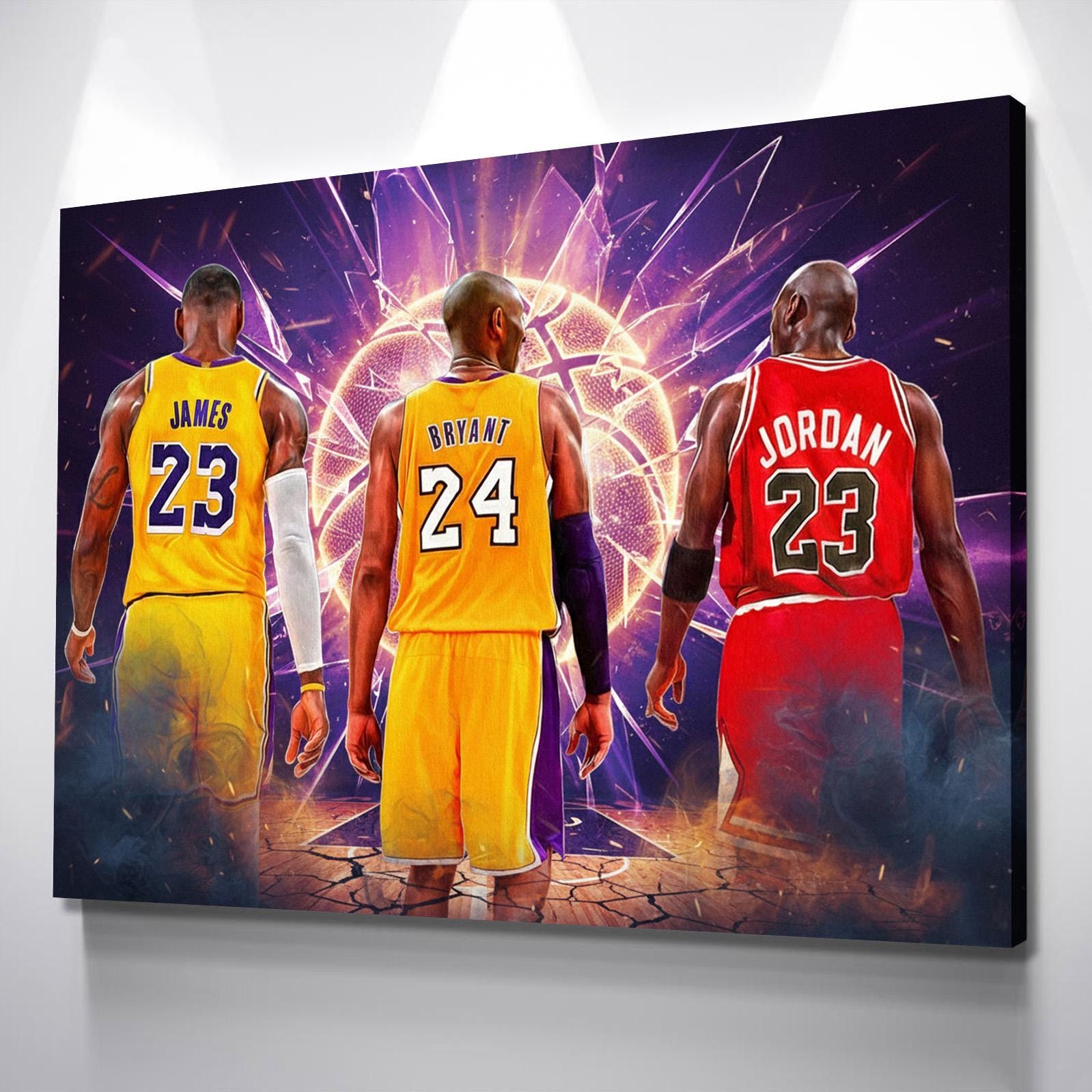 jordan kobe lebron painting