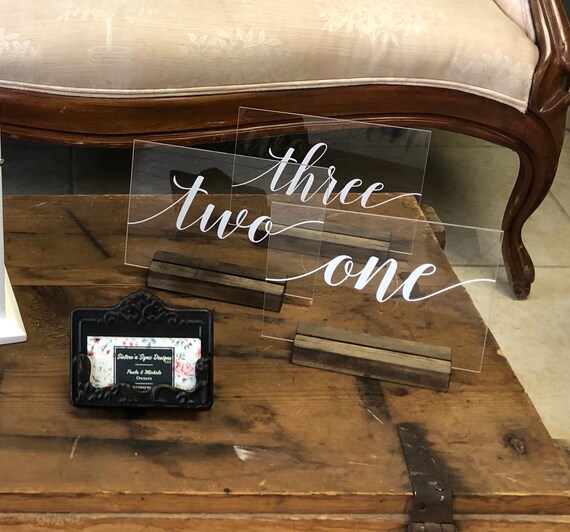 Acrylic Table Numbers With Stands Wedding Table Numbers Etsy