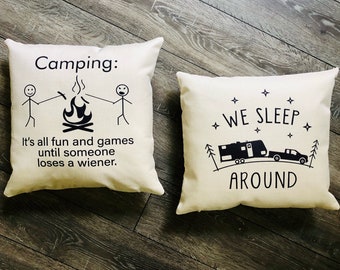decorative camping pillows