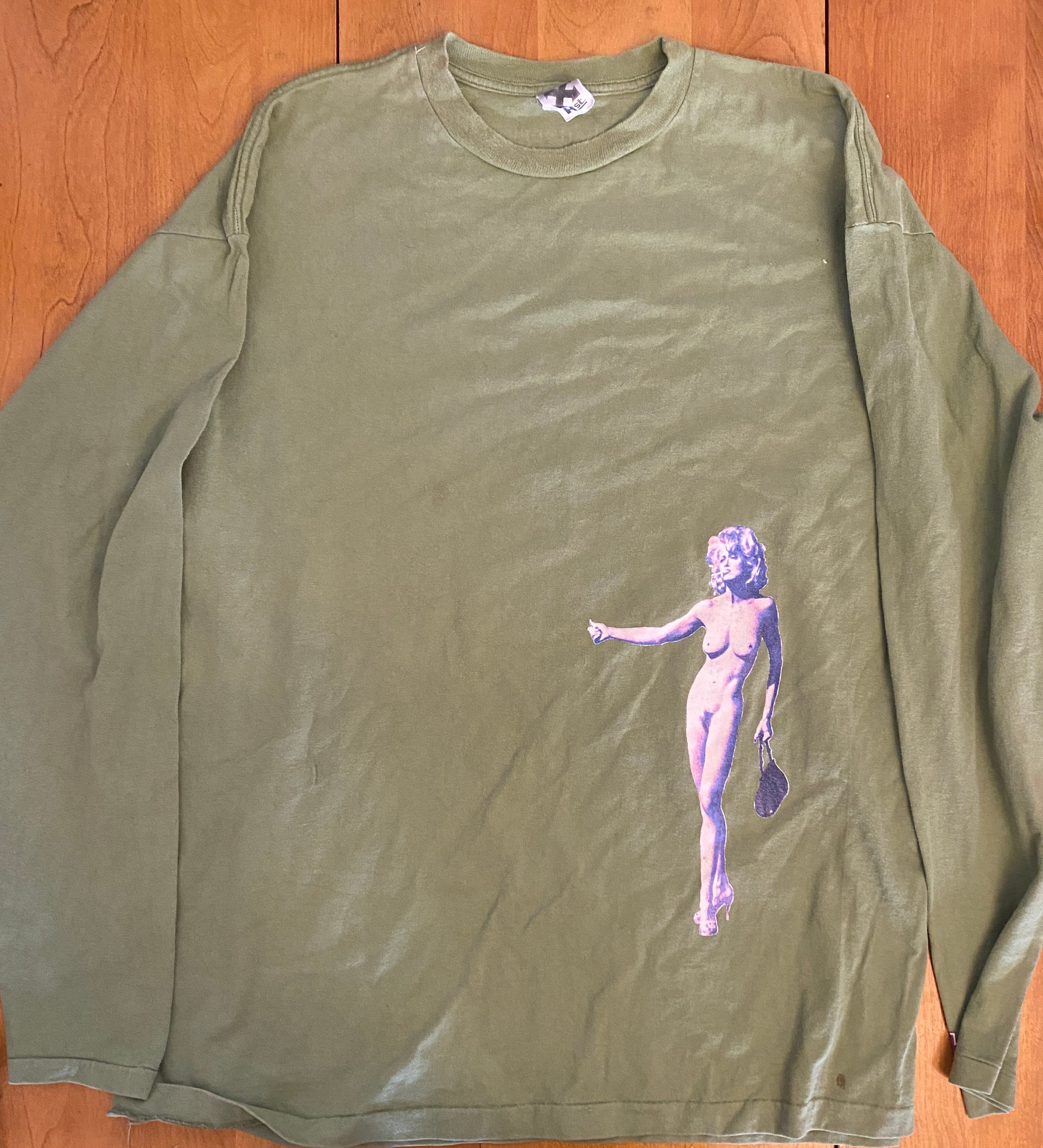 T-shirt Vintage H Street Chad Vogt Madonna - Taille XL Vert, Skateboard, Occasion Très Bon état