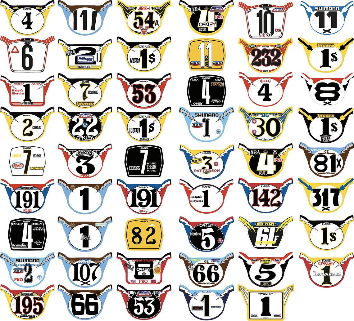 Gt Bmx Number Plate VINTAGE BMX HARO FLO PANEL NUMBER PLATE OLD