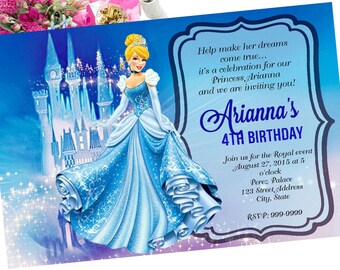cinderella invite etsy
