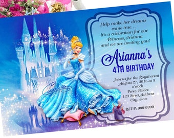 cinderella invite etsy