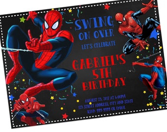 INSTANT DOWNLOAD Spiderman Invitation Spiderman Birthday - Etsy