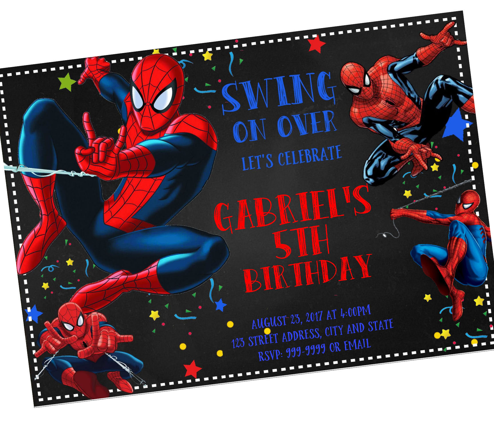SpiderMan Birthday Invitation Template SpiderMan Birthday Invitation Template