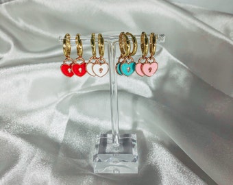 Love lock gold plated dangle earrings
