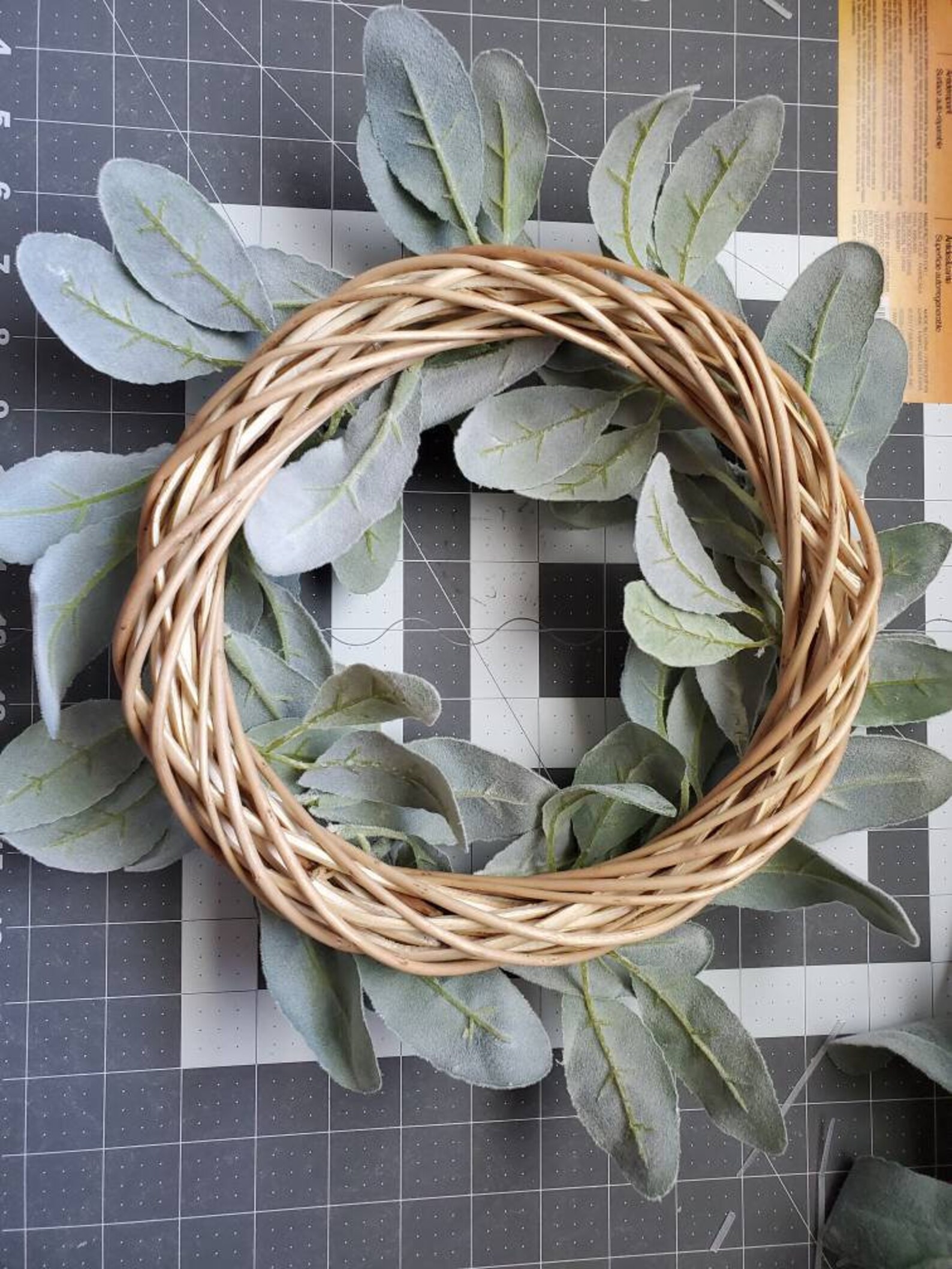 Mini Lambs Ear Wreath/ Small Lambs Ear Wreath with Bow Etsy