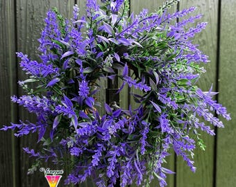 10" Lavender Wreath / Mini Lavender Wreath / Faux Lavender / Farmhouse decor/ christmas gift