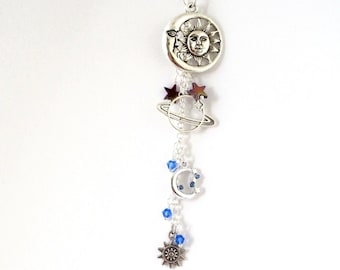 CELESTIAL Rear View Mirror Charm-Car Charm-Galaxy Charm-Celestial Gifts-Stargazer Gift-Astronomy Gifts