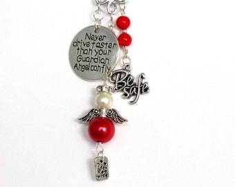 NEW DRIVER Rear View Mirror Charm-Car Charm-Car Accessory-Guardian Angel Charm-Gift for New Car-Gift for Driver