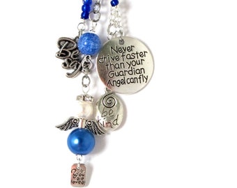 NEW DRIVER Rear View Mirror Charm-Car Charm-Car Accessory-Guardian Angel Charm-Gift for New Car-Gift for Driver