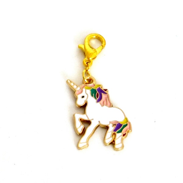 UNICORN Zipper Pull-Pink Unicorn Zipper Charm-Unicorn Planner Charm-Unicorn Gifts-Gifts for Kids-Party Favor