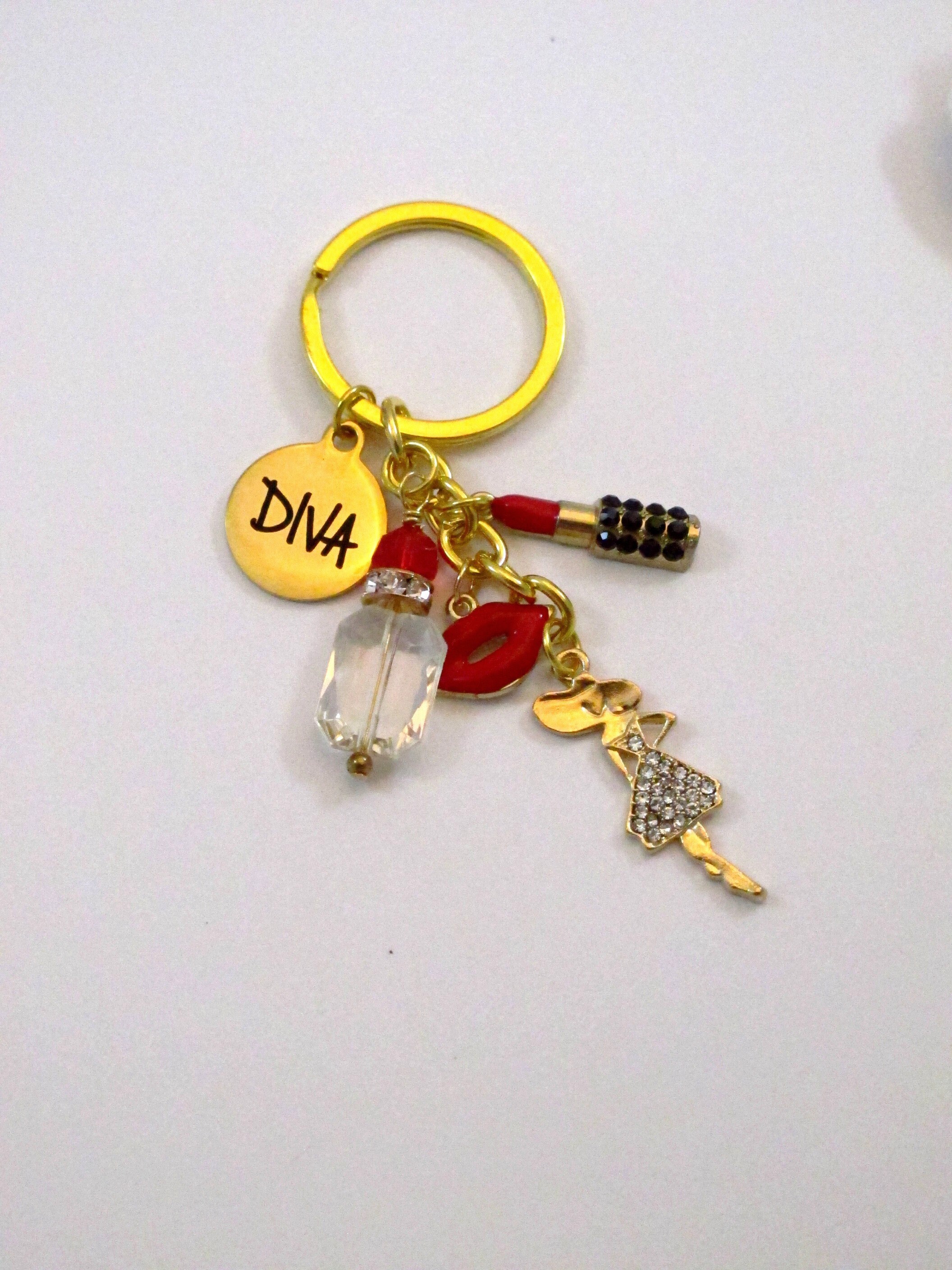 GIRLY GIRL Key Ringdiva Key Ringfashionista Key Ringcar Etsy