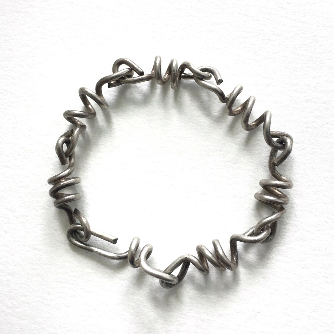Vintage Sculptural Twisted Metal Bracelet Dimensional Design Etsy