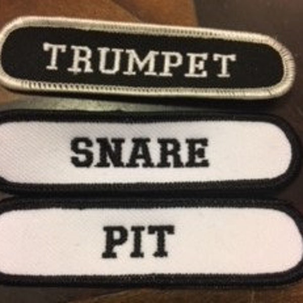 Instrument and guard sew on patches