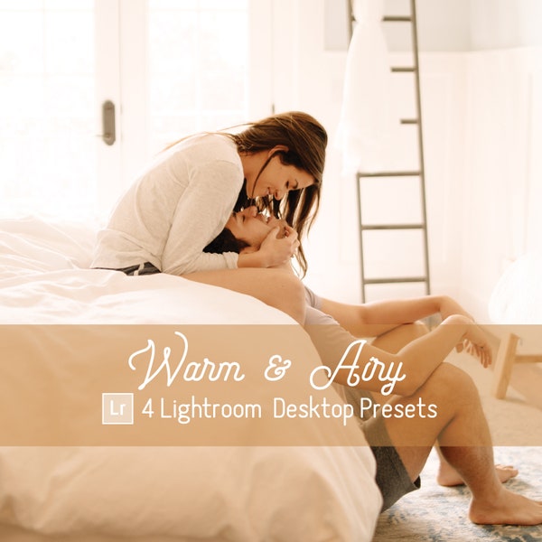 Warm & Airy Desktop Professional Lightroom Presets. Desktop Compatible Only. 4 Presets 8 Tools. Instagram filter. Light enhancing, clean