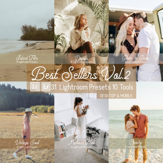 Best Sellers Lightroom Preset Bundle V2. Jakesout. Desktop And Mobile Compatible. 31 Lightroom presets, 10 Tools.