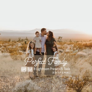 Perfect Family Lightroom Presets. Desktop/Mobile Compatible. 8 Presets 5 Tools. Family Photos, Engagements, Wedding, Photo Filter, Instagram